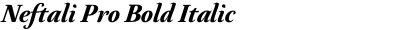 Neftali Pro Bold Italic